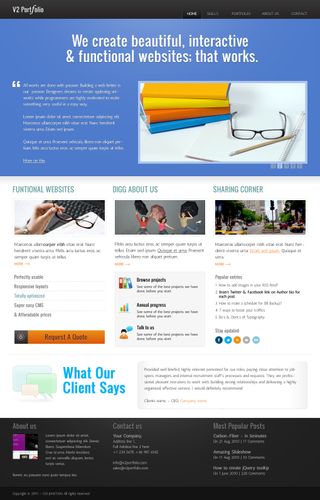 Portfolio PSD Home page