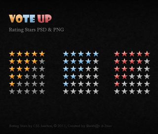 Rating Stars PSD + PNG