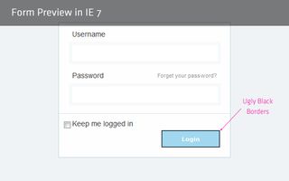 IE7 Black border around input buttons